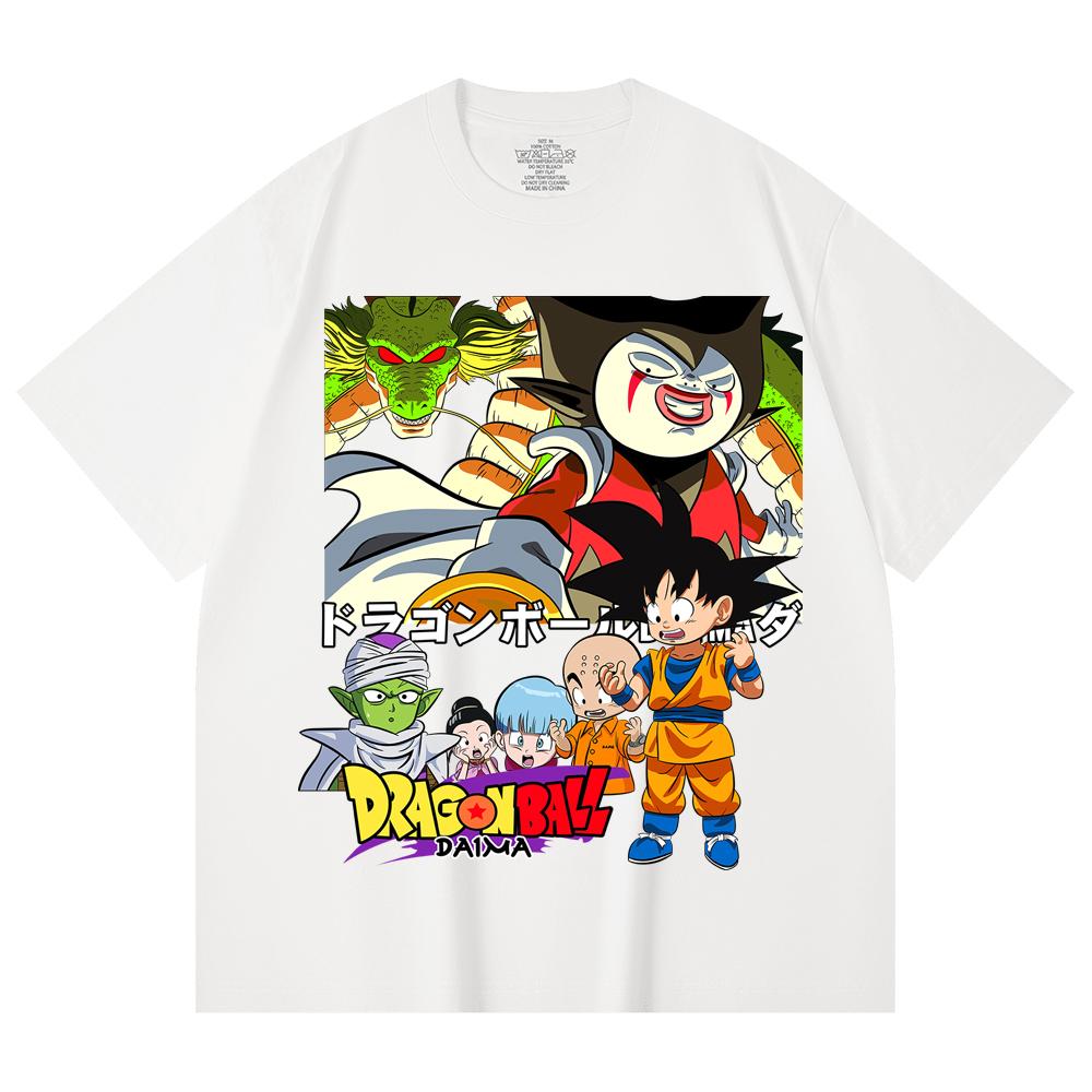 230 Gsm 100% Cotton Dragon Ball V19 Daima Print Unisex Heavy Cotton T Shirt