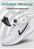 Men's Trendy 8CM Height-Increasing Striped Sports Shoes, Korean Style with Thick Soles and Mid-Top Design.