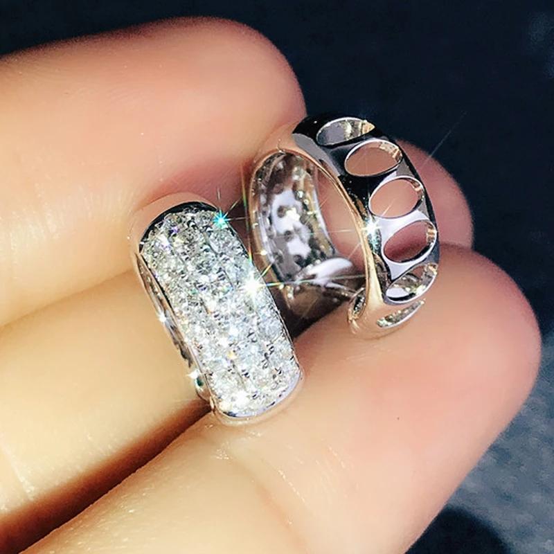 

CAOSHI Copper Color Brilliant Zirconia Circle Earrings Female Fashion Zircon for Daily Life Trendy Women Engagement Accessories