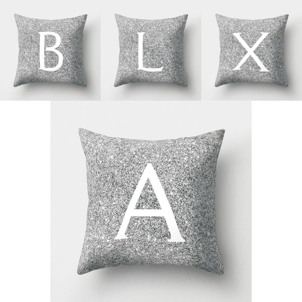 Chic Letter Cushion Rose Gold Glitter Throw Pillow Case Cover Designed For Trendy Home Sofa Decor 45cm
