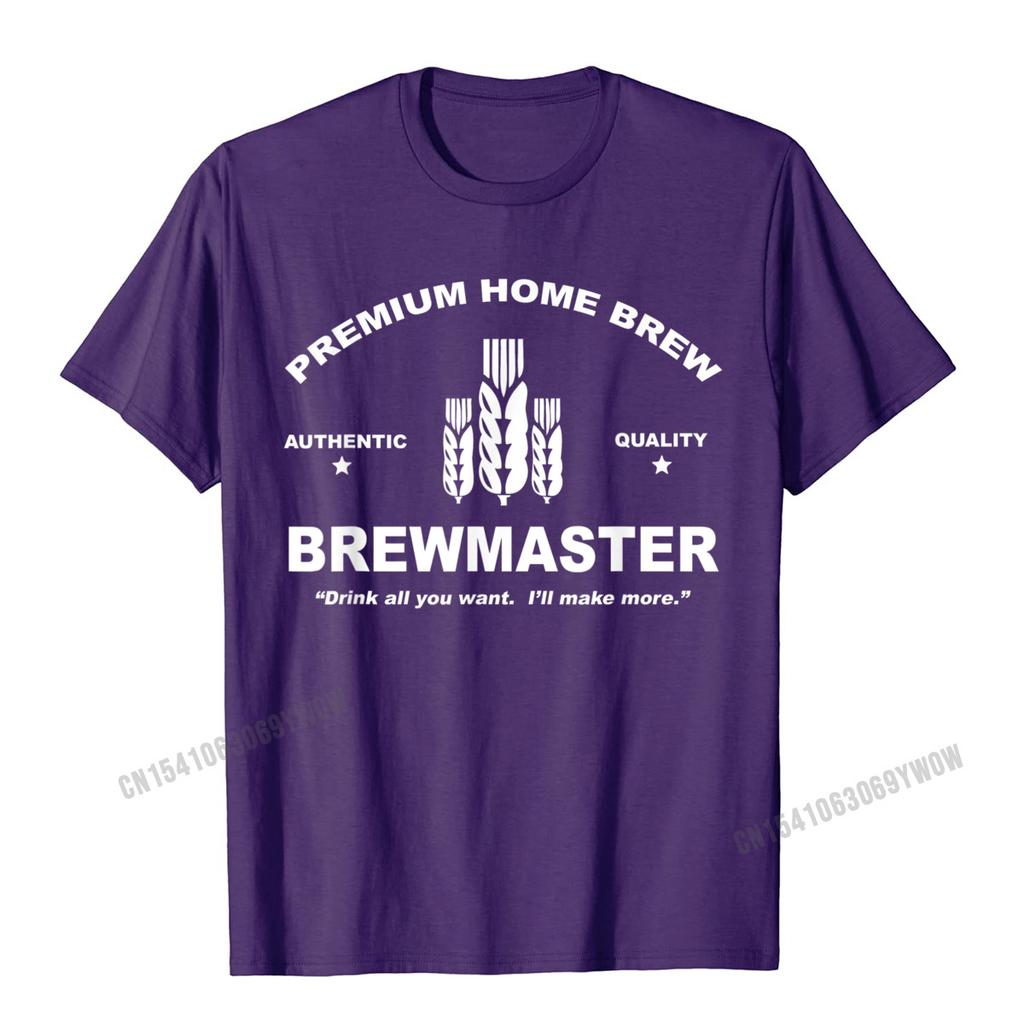 Brewmaster Premium Home Brew Beer Brewing TShirt Camisas Unisex Rife Unisexs T Shirt Normal Tops T Shirt Cotton Hip Hop
