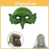 Grön Häxmask För Maskeradfester Realistisk Halloween Karneval Rekvisita