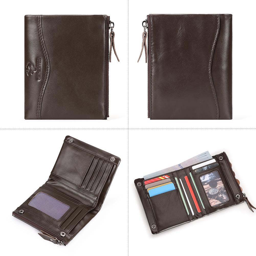 Humerpaul Neue RFID Männer Brieftasche Blockieren Schutz Anti-Diebstahl Scan Männlichen Leder Biflod Kurze Brieftasche Zipper Münzfach Beutel Casual geld Tasche