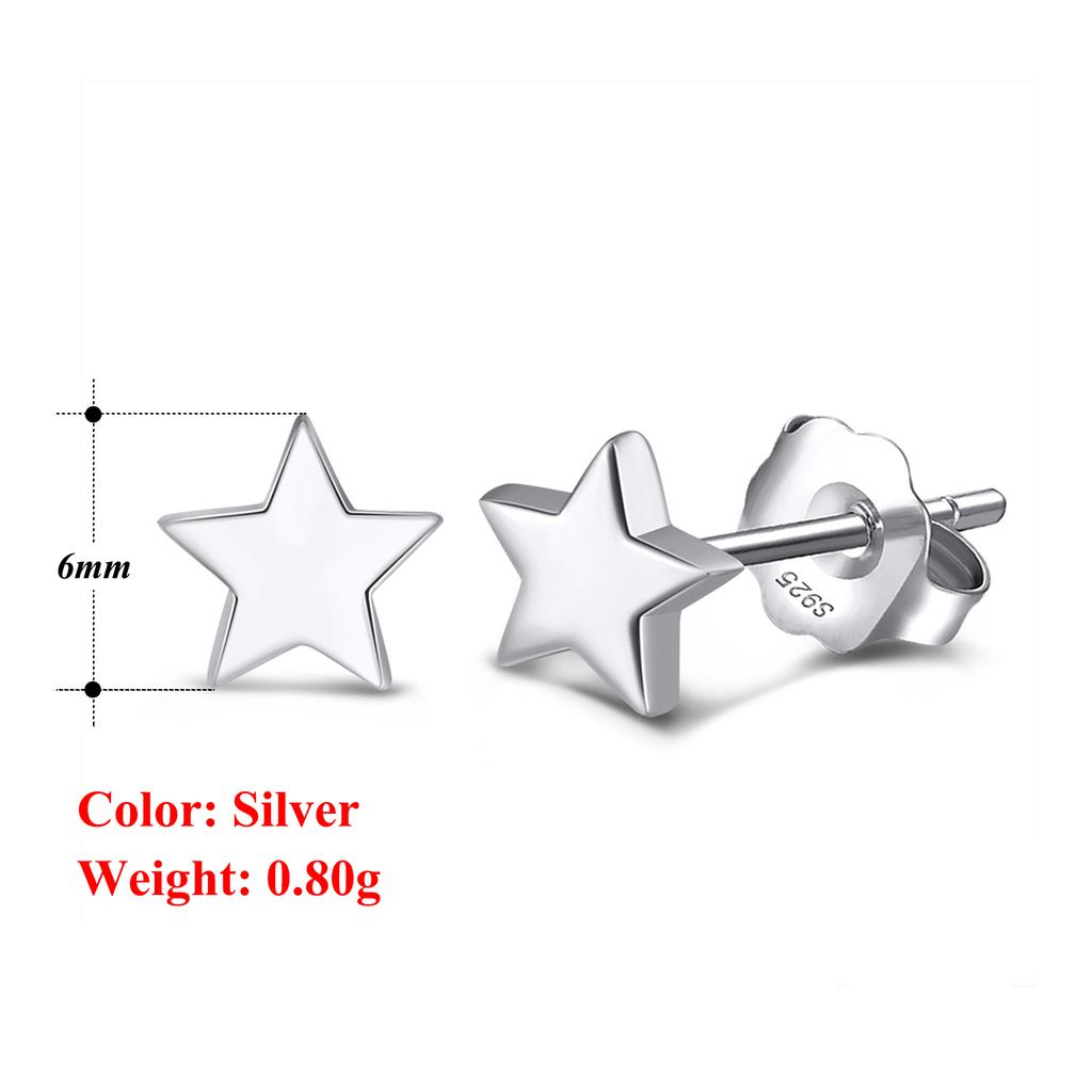 EFFIE QUEEN S925 Silber Ohrringe Exquisites Ohr-Accessoire Mit Perle und Zirkonia Stern, Ovales Herzförmiges Steckerohrring Geschenk APE42