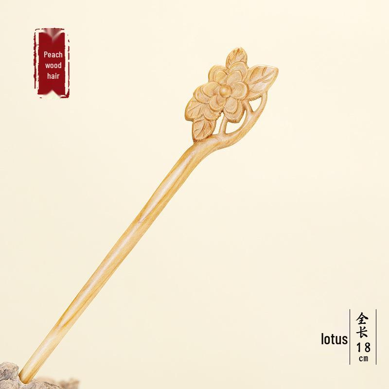 

Высококачественная заколка для волос в виде китайского узла из персикового дерева - Новый весенний стиль, аксессуар для волос для женщин
