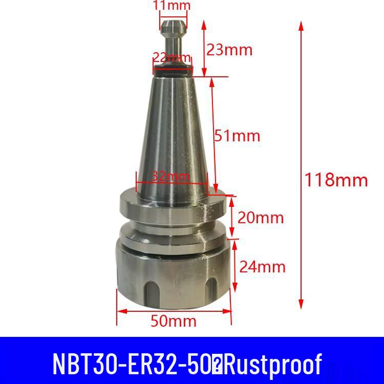 High Precision CNC Engraving Machine Tool Holder NBT30/SK10/16 with Dynamic Balance and Collet Wrench