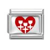 Y2K Rote Serie Blume Kirsche Herz Schleife Schmetterling Liebe Italienischer Charm Glieder Passend 9mm Edelstahlarmband Damen DIY Basteln