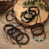 10 Pcs/Set Vintage Ethnic Style Woven Leather Bracelet For Men Women Bohemian Cow Life Tree Leather Bracelets Jewelry Gifts New