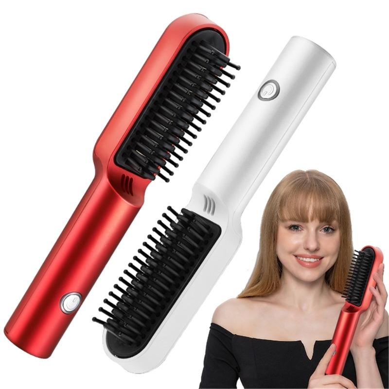 Electric Hair Straightening Brush Anti-Scalding Styling Tools Heat Resistant Electric Hot Comb Hair Straighteners