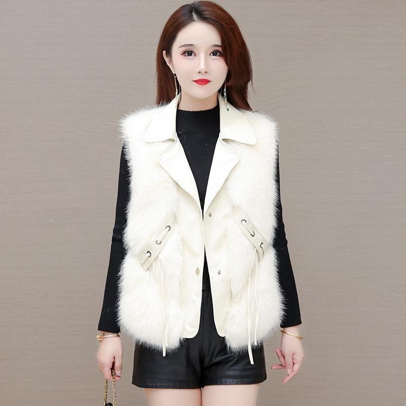 Young imitation fur vest women's short coat autumn and winter new imitation fox fur vest fashionable outer wear