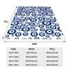 Mediterranean Evil Eye Flannel Blankets Warm Soft Charm Blue Throw Blanket Winter Airplane Travel Chair Sofa Bed Funny Bedspread