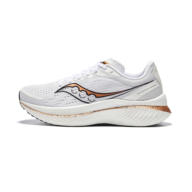 SAUCONY Endorphin Speed 3 Lightweight Breathable Durable Low-Top Carbon Plate Training Running Shoes Women Sneaker White Platinum S10756-14