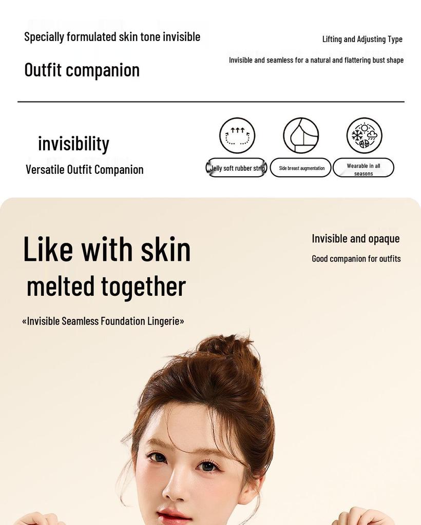 Verstellbarer Push-Up-BH mit Bügelunterstützung und Rückenglättung