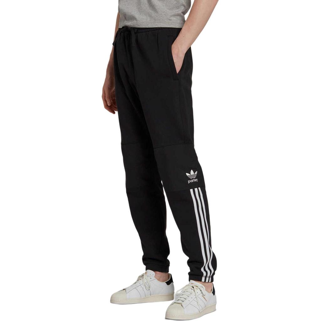 Adidas Originals Logo Three Stripes Comfortable Casual Retro Knitted Sports Pants Men Pants Black HN7028
