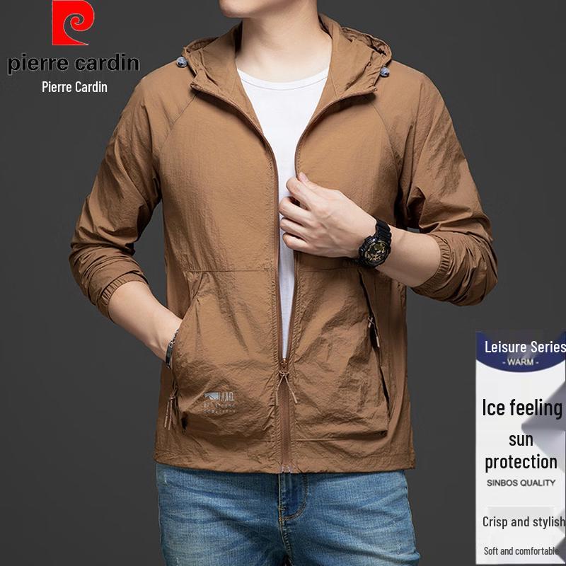 Pierre Cardin Men s Lightweight Hooded Sun Protection Jacket XL