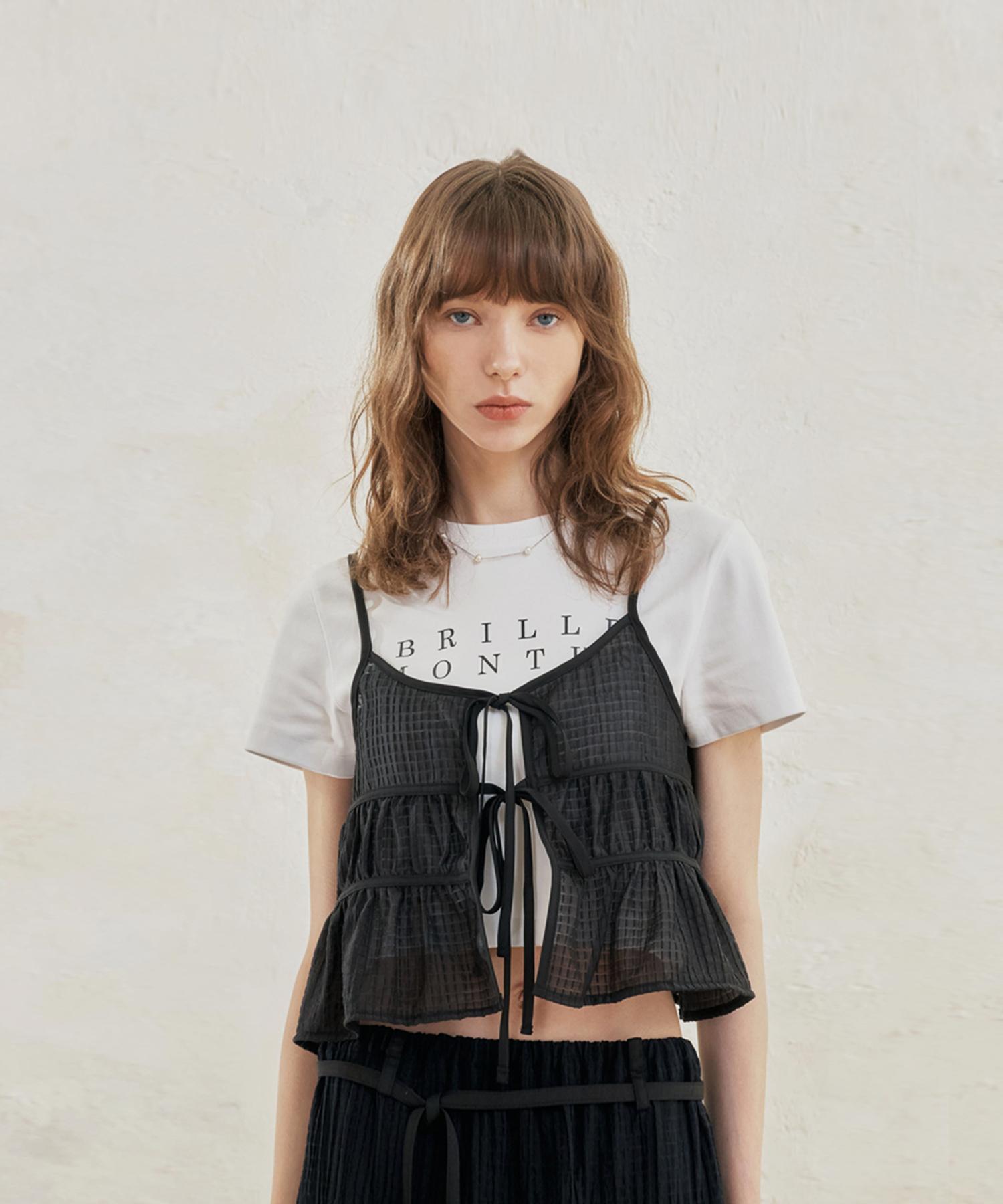 Brilmance See-Through Tencel Bustier [Black] Black/S
