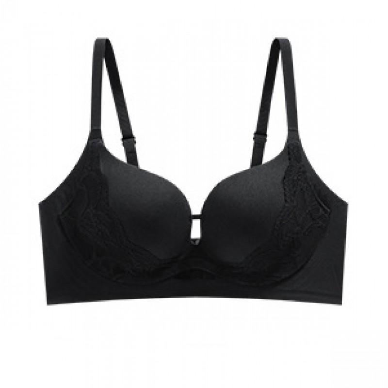 Womens Push Up Bra Set Lace Underwireless Lingerie Small Bust Side Support