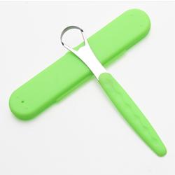 

Compact Travel Case Stainless Steel Tongue Scraper Metal Tongue Cleaner Oral Brush Easy To Use To Use Cleaning Reduce Bad Breath One Unit зелёный