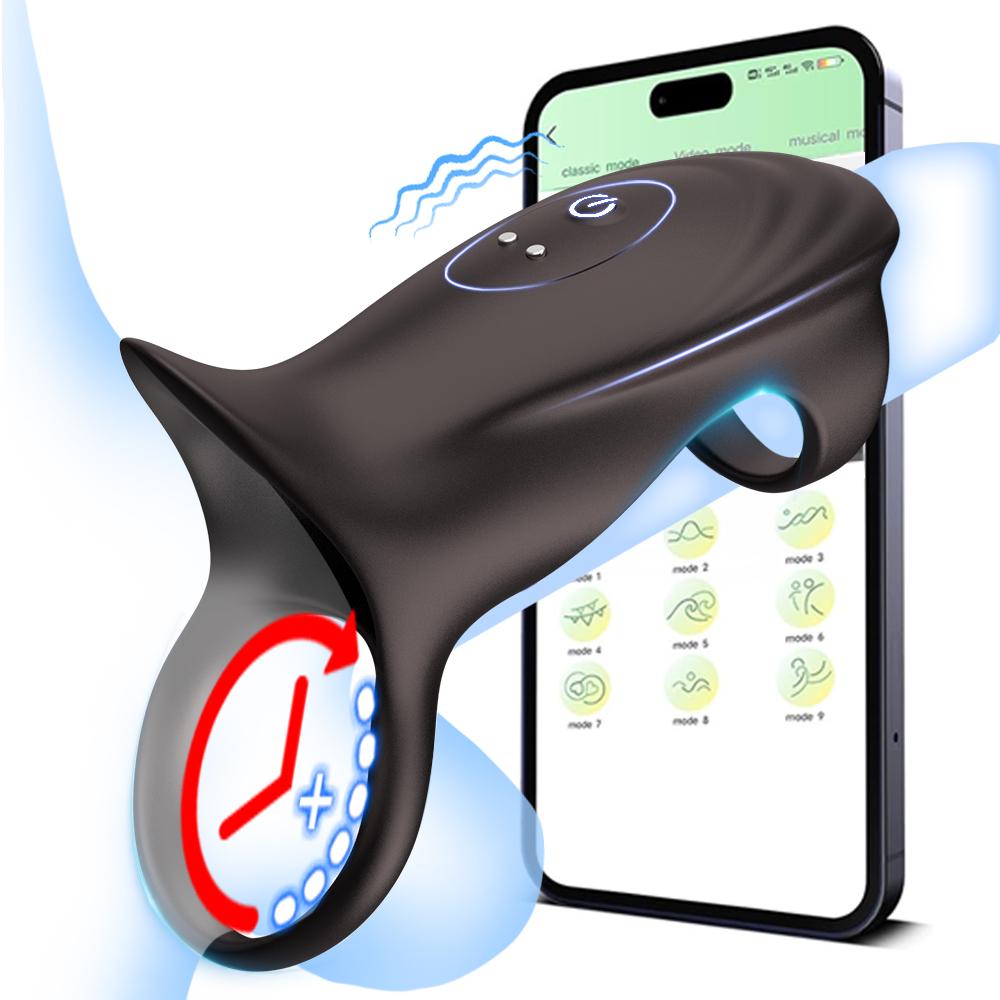 Penis Sleeve Cock Ring For Men Delay Ejaculation Stronger Erection Vibrator G-Spot Stimulation Adult Goods Sex Toy for Couples