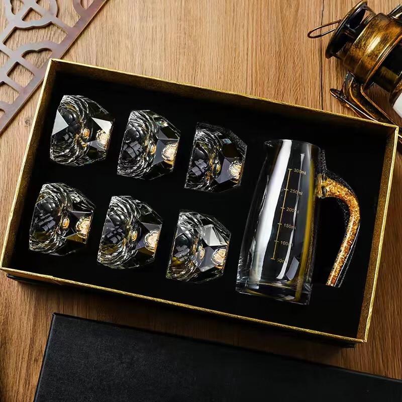 Shangqi Gold Foil Turquoise Baijiu Glass Gift Set