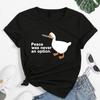 Peace Was Never An Option Kawaii Funny Print Women T Shirt Cool Street T-Shirt Soft Breathable Tee Clothes Vintage O-Neck Tshirt