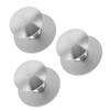 3Pcs Punch-Free Stainless Steel Cabinet Handles Self-Stick Round Pulls for Drawer Wardrobe Door Glass Cabinet Sliding Window