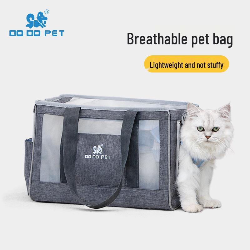 

Breathable Portable Pet Carrier: Large Mesh Shoulder Bag for Cats & Dogs Small