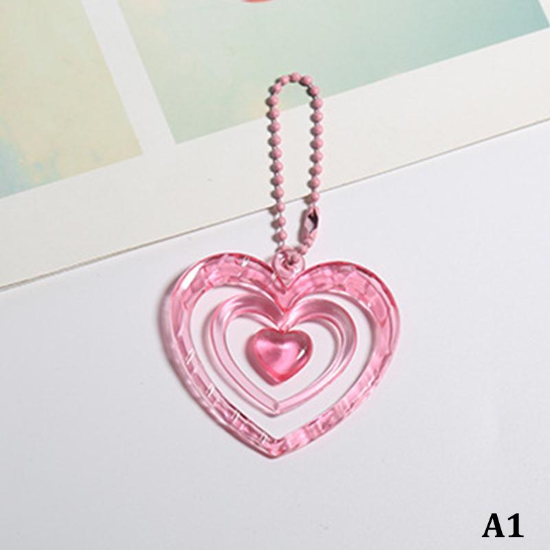 Hollow Heart Pendants Photo Album Decoration Key Chain Album Pendant Keychain Keyring Bag Key Decoration
