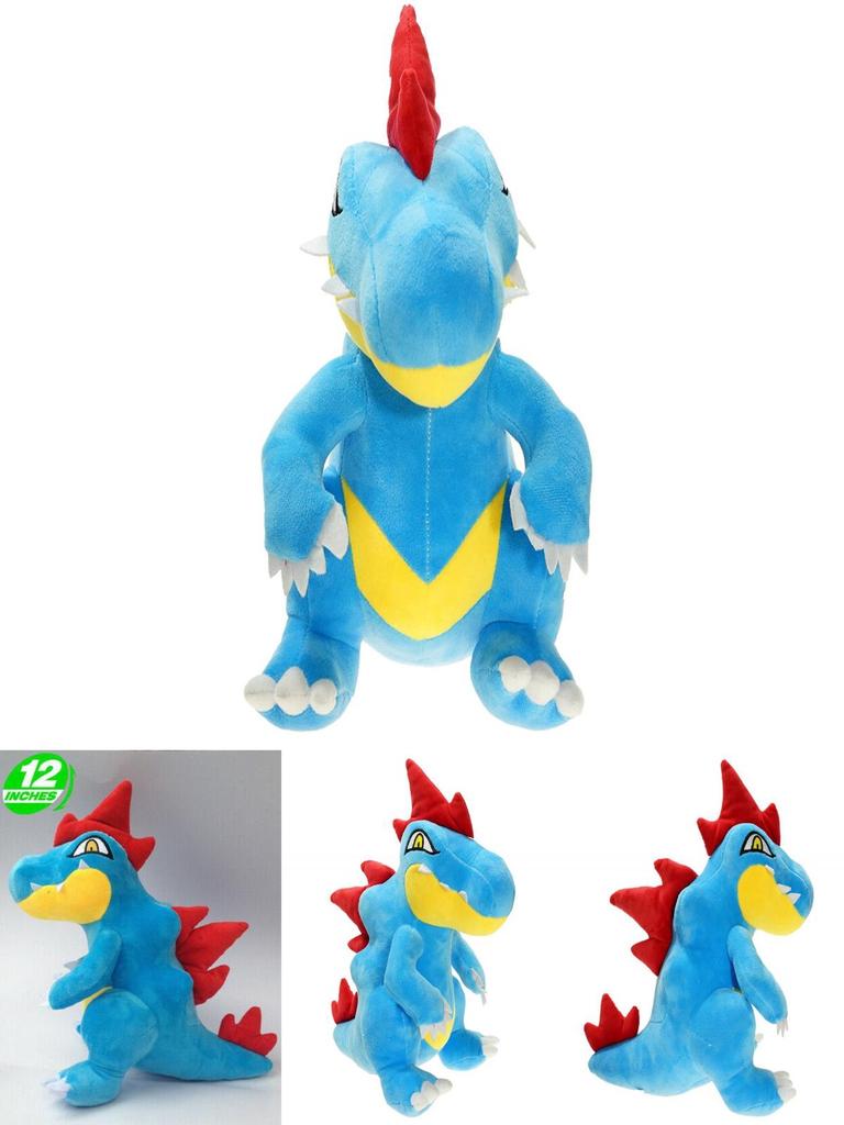 Adorable 12" Pokemon Feraligatr Plush Toy Soft Stuffed Doll Perfect For Kids' Gifts