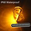 Universal Motorcycle Turn Signal Light 12 LEDs Flowing Water License Plate Lights Sequential Tail Running Lamp IP68 Waterproof