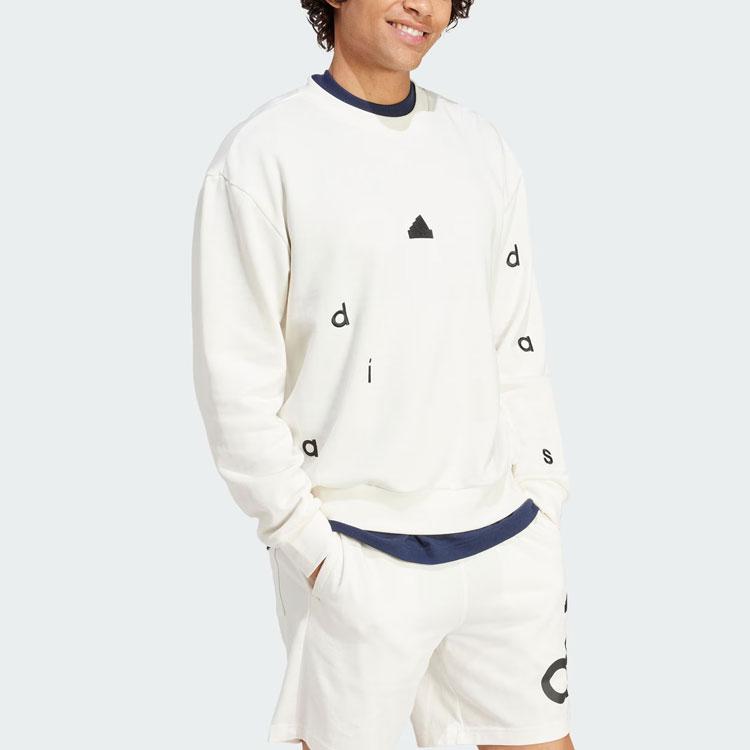 Adidas Vyšívaná mikina Pánská mikina Jade-White IS2036