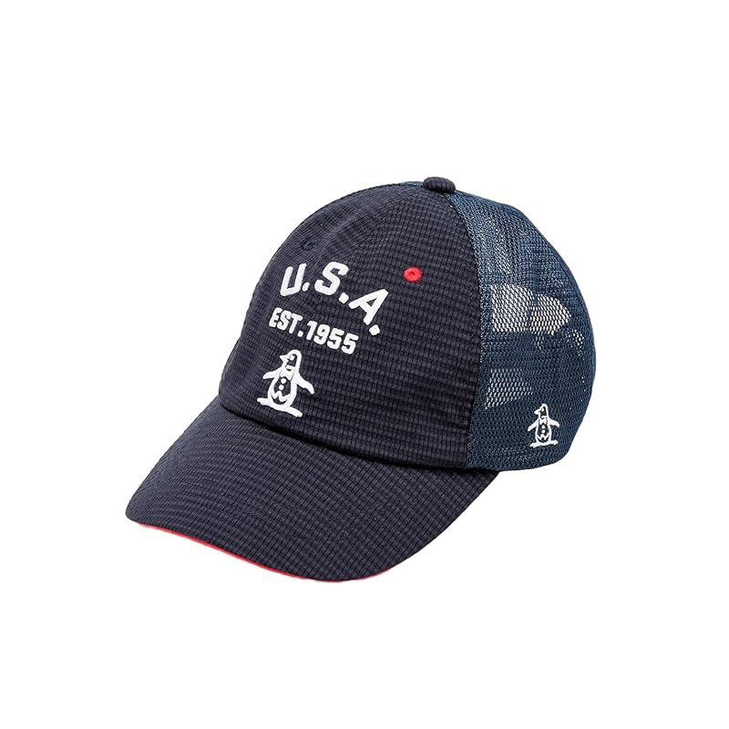 

[Munsingwear] cap dot air cooling bell oasis mesh one touch buckle golf MG5SCP11M men s NV00 (Navy)