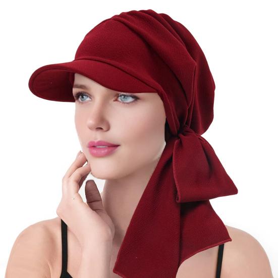 

Women Headscarf Hat Flower Pattern Lace-up Ribbon Turban Hat Outdoor Travel Cycling Sunshade Cap Headwear