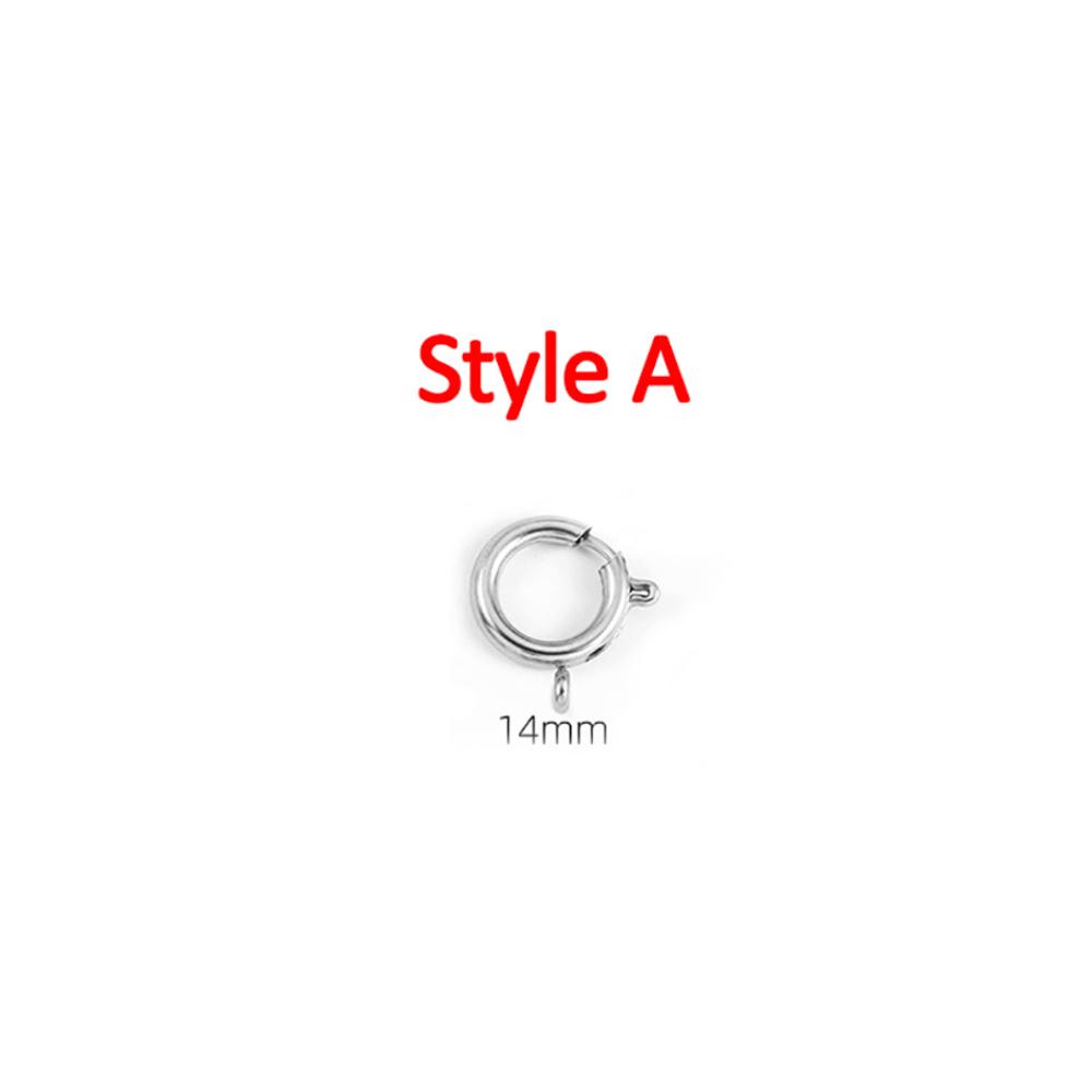 4pcs Stainless Steel Spring Clasps Gold Color Round Connector Hooks Bracelet Clavicle Necklace Clasp Jewelry Making DIY Supplies