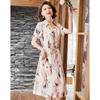 Pasite Women's Summer Chiffon Floral Print Midi Dress