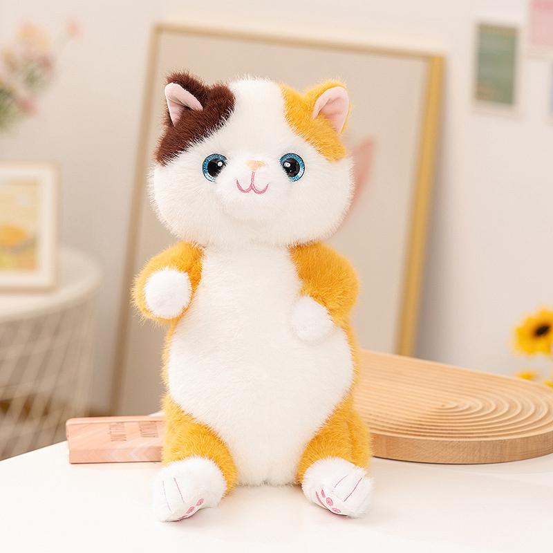

NEW 20/30cm Cat Doll PlushBackpack Toy Stuffed Black Yeiiow Grey 3-colors Stripe Home Decor Gift for Children for Birthday Gift 20cm-30cm