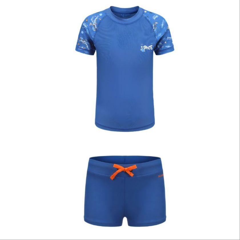 

DECATHLON PLANET Quick Dry Comfortable Stretch Children s Swimsuit Royal Blue/Blue Kids Model 151-160