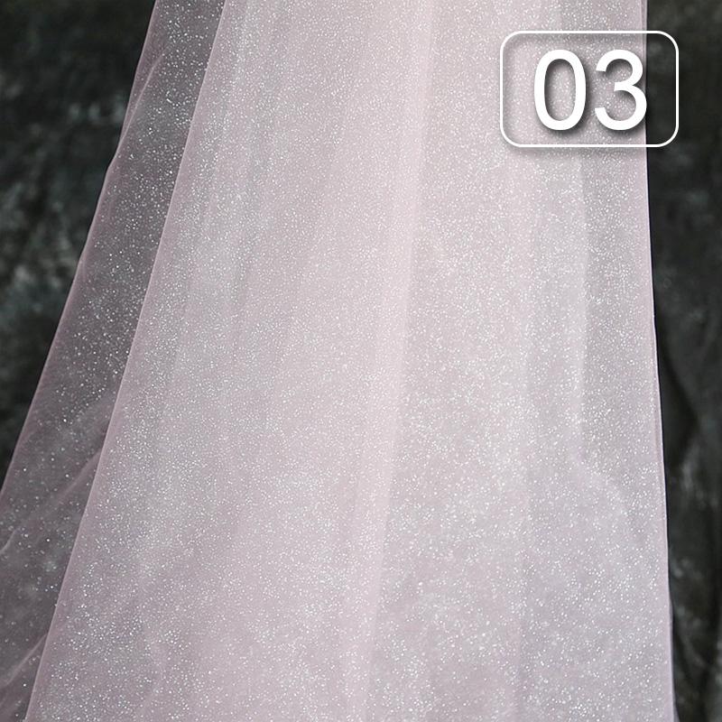 1 Meter glänzender feiner Puder-Tüllstoff, weicher Glitzer-Pailletten-Glitzer-Netzstoff für Party, Hochzeitskleid, Schleier, Hintergrundgarn