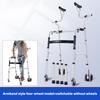 Underarm Crutch Walking Stick Disabled Rollator Aluminum Alloy Standing Frame Walker Elderly Training Walker