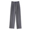 Women's High Waist Drapey Suit Pants, Petite Casual, Narrow & Wide Straight Leg Options, Spring/Autumn 2024.