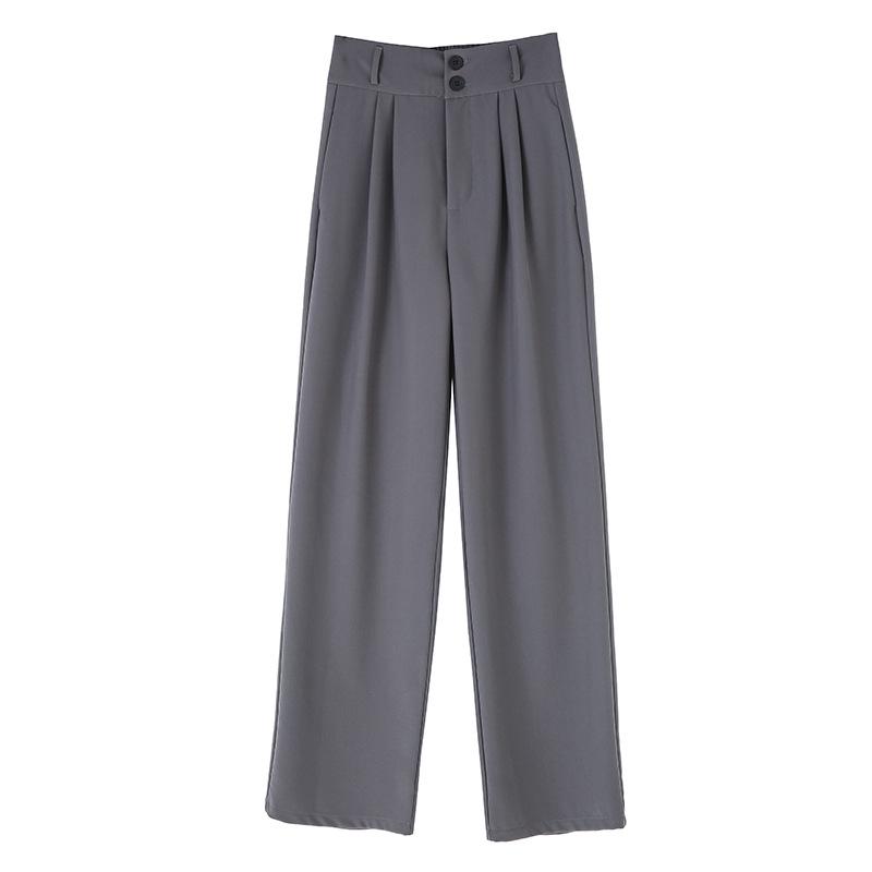 Women's High Waist Drapey Suit Pants, Petite Casual, Narrow & Wide Straight Leg Options, Spring/Autumn 2024.