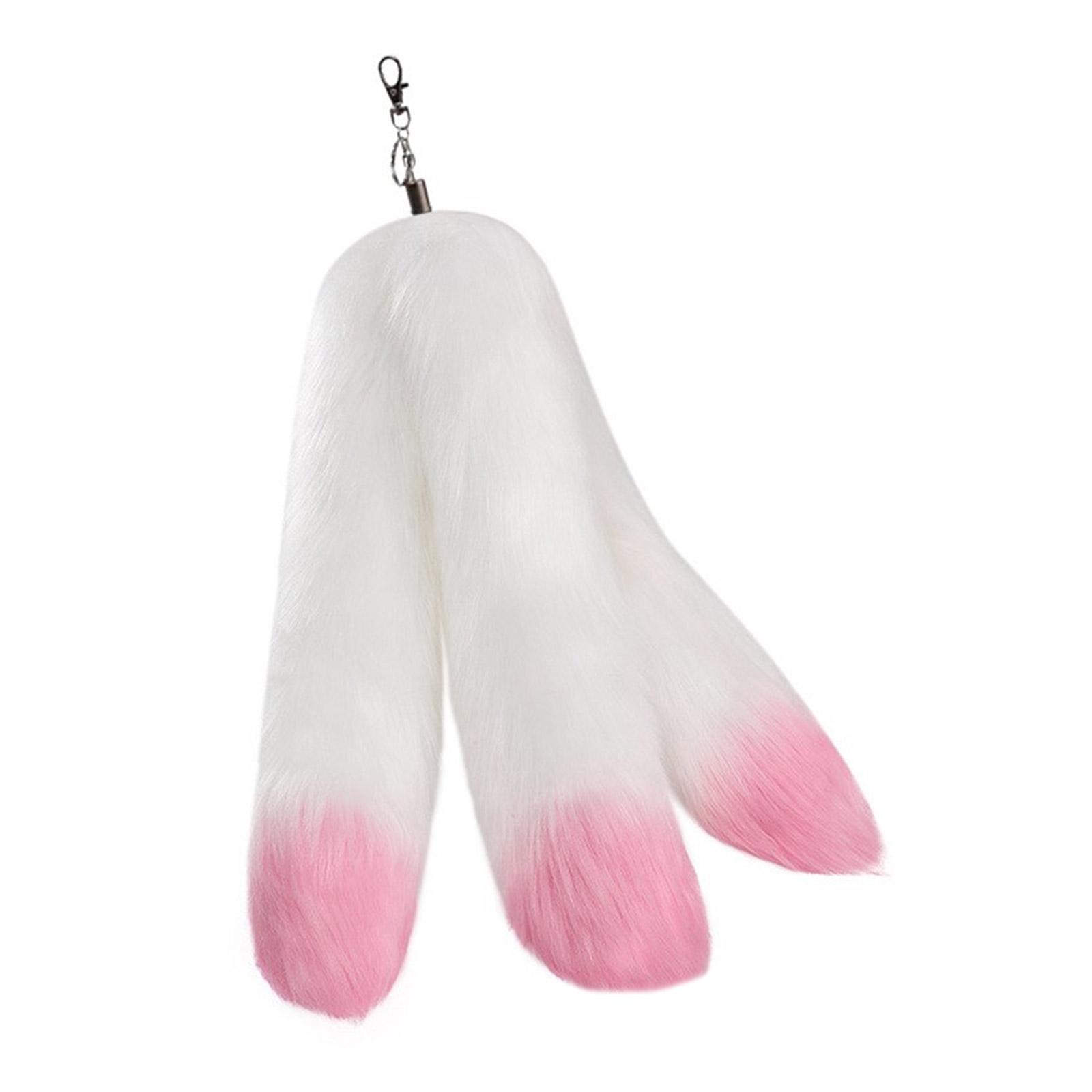 

Мягкий плюшевый брелок-хвост, подвеска, милые плюшевые подвесные украшения, брелок-подвеска для кошелька, сумки, рюкзака, сумки розовый