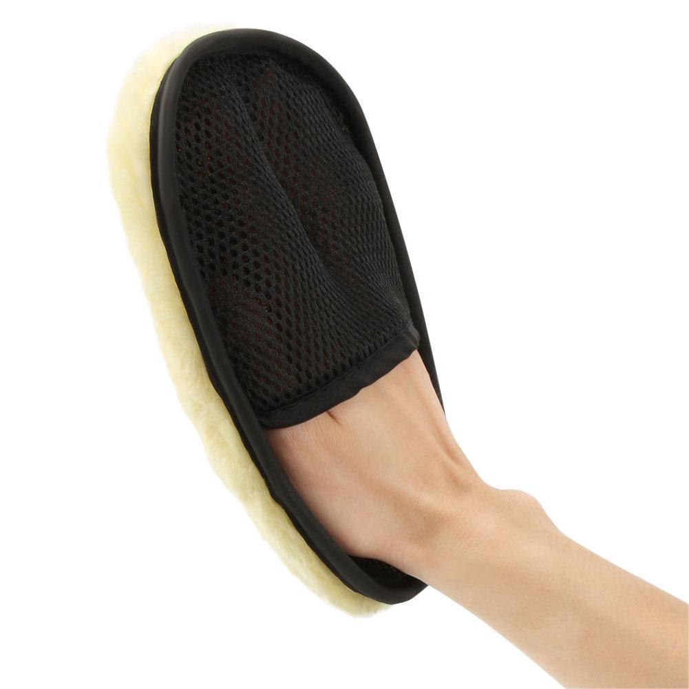 Soft Car Washing Gloves Wool Washing Cleaning Glove Artificial Wool Cleaning Brush Motorcycle Washer Products Car Accessories
