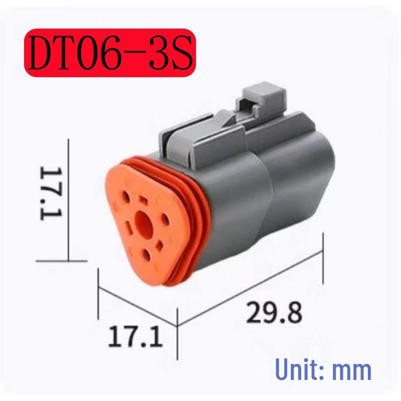 DT Series 2-12 Pin Waterproof Auto Connector (Deutsch Type) with Crimped Terminals