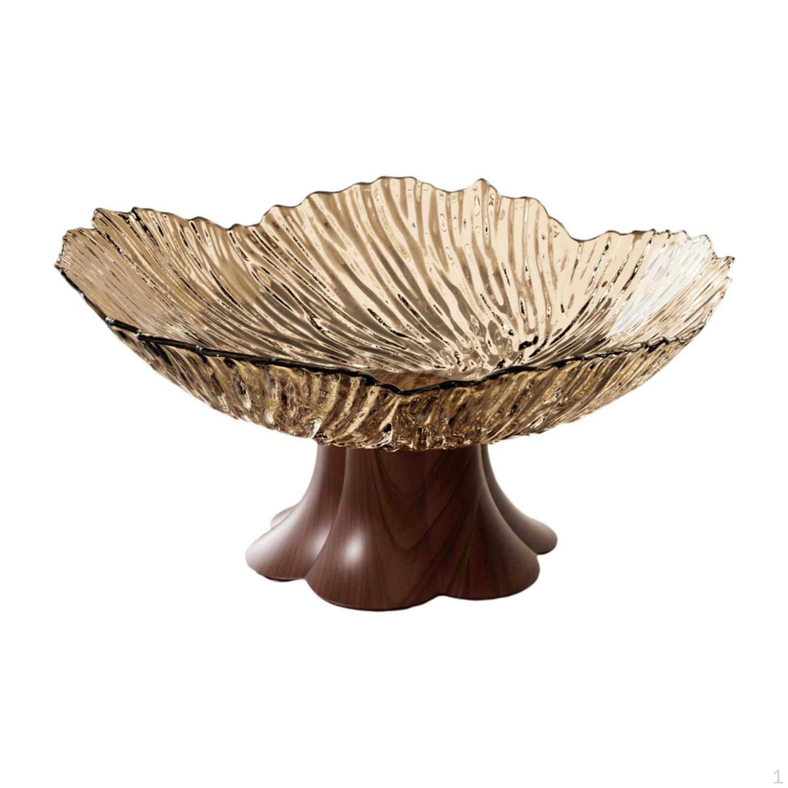 

Decorative And Multifunctional Food Snack Storage Tray with Pedestal, Ideal for Placing on A Clear Gold