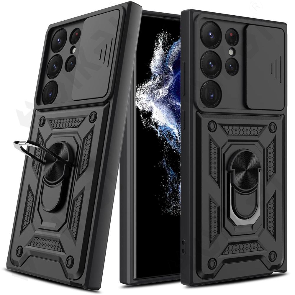 

Чехол для Samsung Galaxy S24 Ultra Plus 4G 5G Ring Magnetic Kickstand Camera Slide Cover Samsung S24