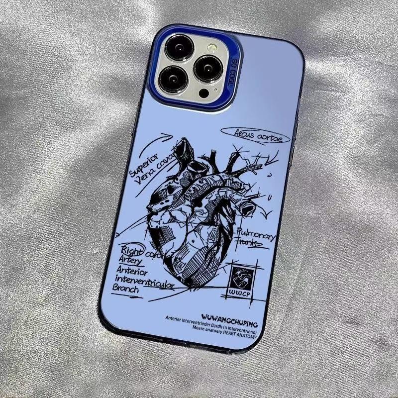 Apple iPhone 14/15/16/17 Pro Heart Phone Case - High-end & Trendy