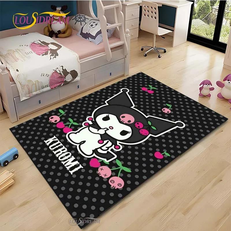 

Kuromi Cartoon Anime kawaii Carpet for Living Room Bedroom Cute Rug Kitchen Door Kids Un-slip Floor Mats Alfombra Birthday gift 40x60cm
