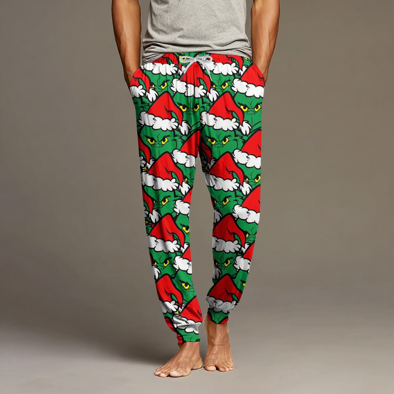 

Чоловічі повсякденні штани з кишенями на кулісці, штани для дому та сну M червоний