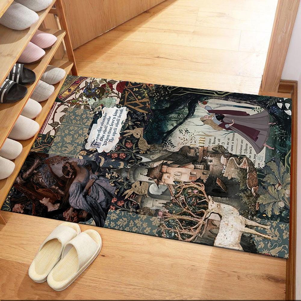 Gothic Style Floor Rug Office Rug Suitable for Playrooms Decorate Room Balcony Game Room Antislip Carpet Office Home Decor Gift for Festivals
